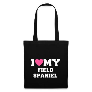 I love my I love my Field Spaniel - Tote Bag - black - Front
