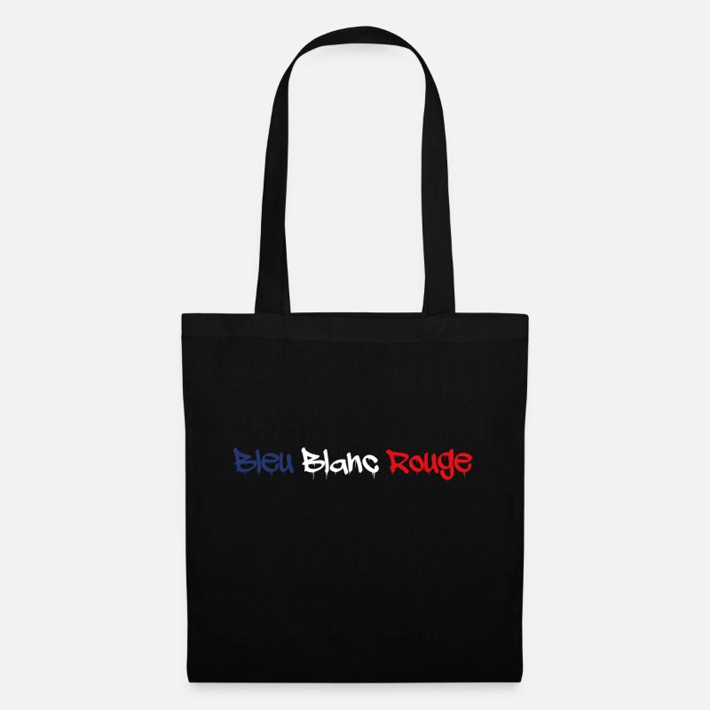 BLUE WHITE RED TAGG - Tote Bag - black