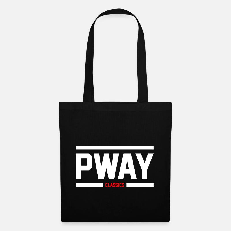 PWAY WhiteNRed - Stoffbeutel - Schwarz