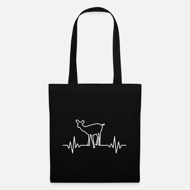 Cerf - Sac en tissu - noir