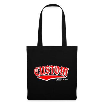 custom bobber bike biker tuner sticker sticker - Tote Bag - black - Front