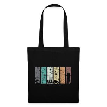 Camp Caravan Camper Lighthouse - Tote Bag - black - Front