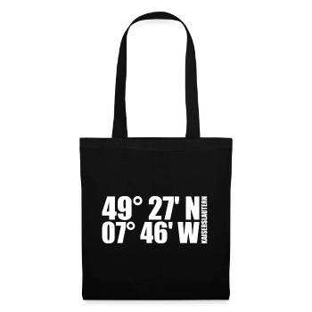Coordonnées de Kaiserslautern - Sac en tissu - noir - Devant