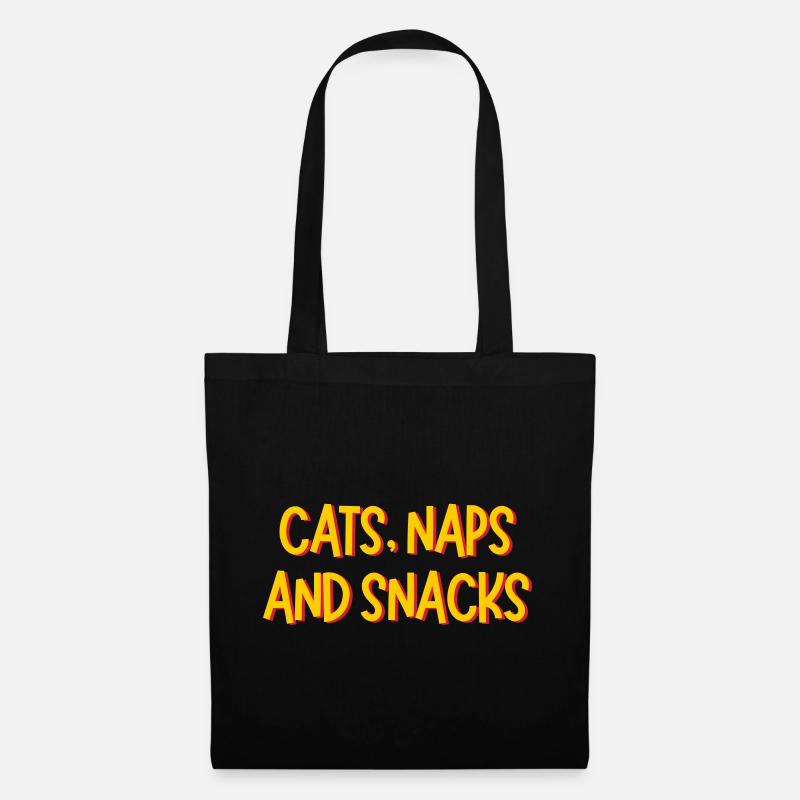 CATS NAPS AND SNACKS - Tote Bag - black