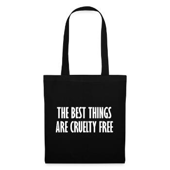 Les meilleures choses sont sans cruauté - Sac en tissu - noir - Devant