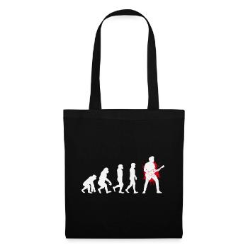 Basse Guitariste Musicien Bassiste Evolution - Sac en tissu - noir - Devant