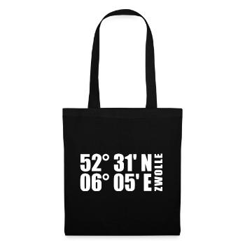 Zwolle coordinates - Tote Bag - black - Front