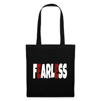 Fearless - simple text - Tote Bag - black - Front
