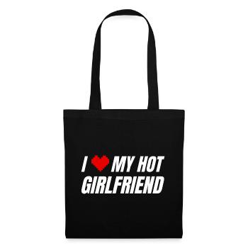 I Heart My Gamer Girl Girlfriend Zocken Pc Zocker - Tote Bag - black - Front
