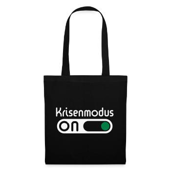 Krisenmodus On (Neg) - Stoffbeutel - Schwarz - Vorne