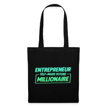Entrepreneur Self-Made Future Millionaire 2 - Sac en tissu - noir - Devant