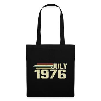 Anniversaire juillet 1976 Année 1976 juillet Né en 1976 - Sac en tissu - noir - Devant