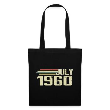 Anniversaire juillet 1960 Année 1960 juillet Né en 1960 - Sac en tissu - noir - Devant