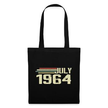 Geburtstag Juli 1964 Jahr 1964 Juli Jahrgang 1964 - Stoffbeutel - Schwarz - Vorne