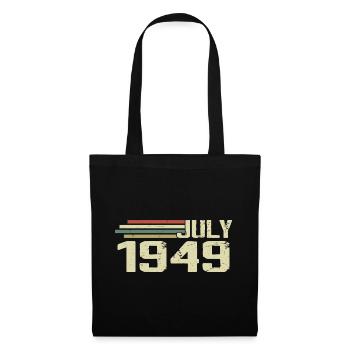 Anniversaire Juillet 1949 Année 1949 Juillet Année 1949 - Sac en tissu - noir - Devant