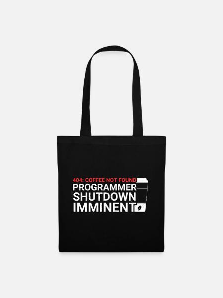 Aus Kaffee Code generieren Programmierer - Stoffbeutel - Schwarz