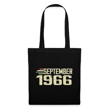 September 1966 Vintage Gift Idea September 1966 - Tote Bag - black - Front