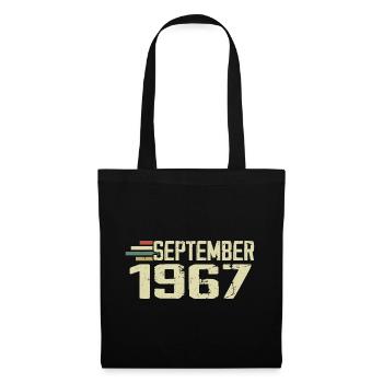 September 1967 Vintage Gift Idea September 1967 - Tote Bag - black - Front