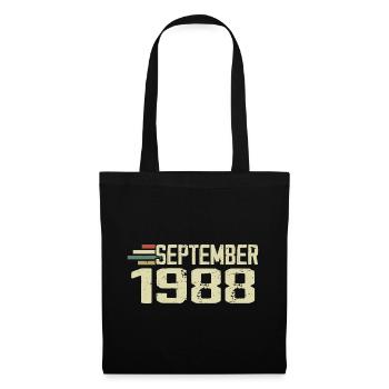 September 1988 Vintage Gift Idea September 1988 - Tote Bag - black - Front