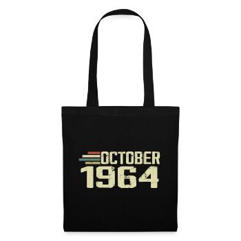 October 1964 - Geburtstag im Oktober 1964 - Stoffbeutel - Schwarz - Vorne