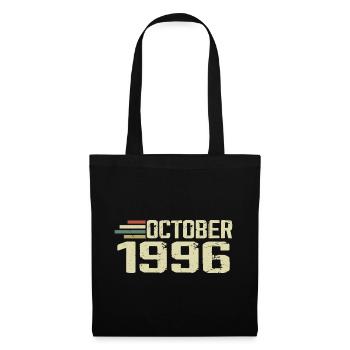 October 1996 - Geburtstag im Oktober 1996 - Stoffbeutel - Schwarz - Vorne
