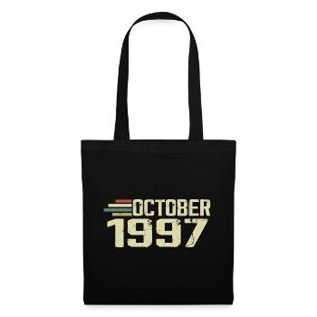 October 1997 - Geburtstag im Oktober 1997 - Stoffbeutel - Schwarz - Vorne