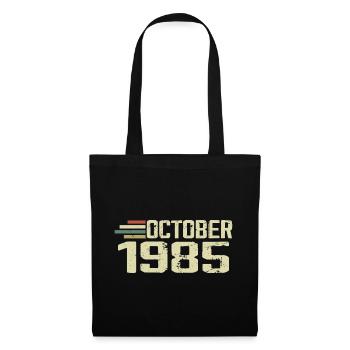 Octobre 1985 - Anniversaire en octobre 1985 - Sac en tissu - noir - Devant