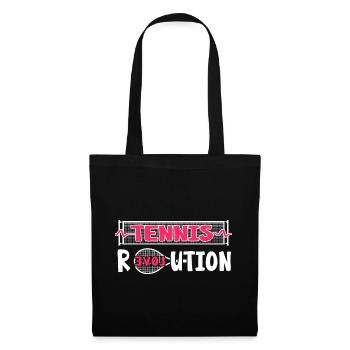 Match de tennis Balle Joueur de tennis Tennis-love - Sac en tissu - noir - Devant