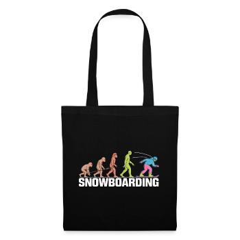 Die Evolution des Snowboard-Designs - Stoffbeutel - Schwarz - Vorne