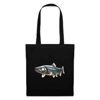 Lachs - Stoffbeutel - Schwarz - Vorne