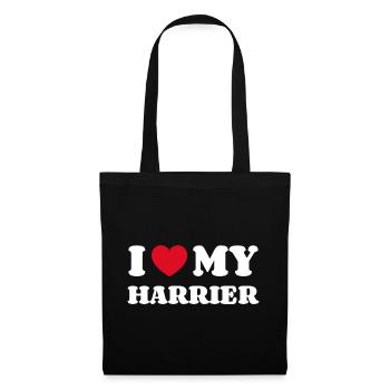 J'aime mon Harrier - Sac en tissu - noir - Devant