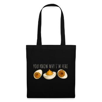 Tu sais pourquoi je suis ici Oeufs - Sac en tissu - noir - Devant