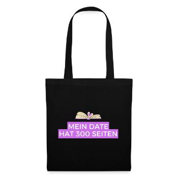 Mon rendez-vous a 300 pages - Sac en tissu - noir - Devant