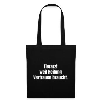 Tierarzt Vertrauen Heilung Poster Design - Stoffbeutel - Schwarz - Vorne