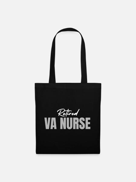 Pensionierte VA-Krankenschwester – lustiges Ruhestandsgeschenk - Stoffbeutel - Schwarz