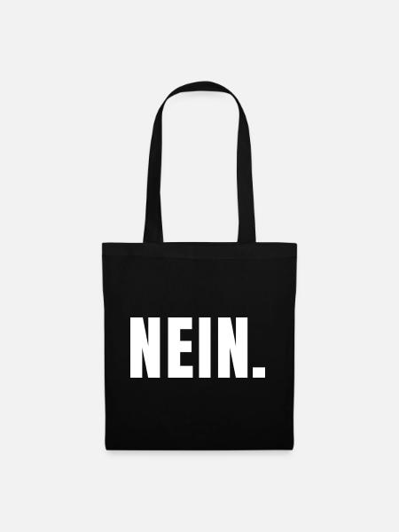 NEIN. | Klares Statement in Typografie - Stoffbeutel - Schwarz