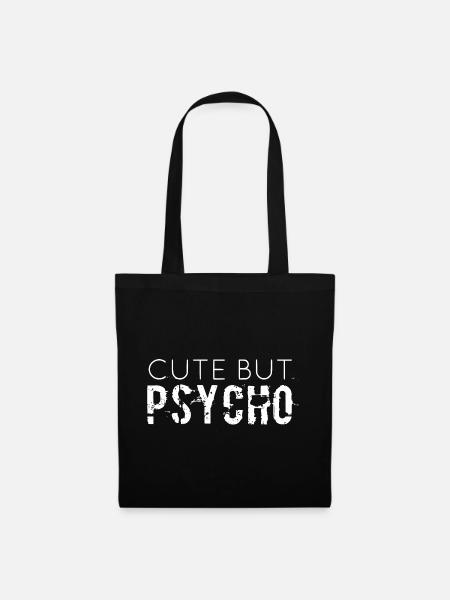 CUTE BUT PSYCHO - Stoffbeutel - Schwarz