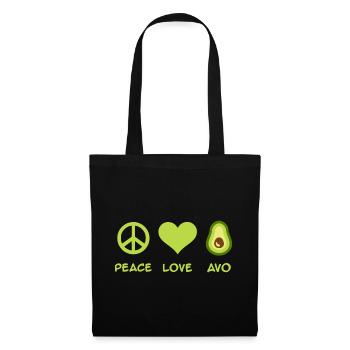 avocat - Sac en tissu - noir - Devant
