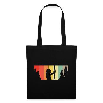 Archer forest retro motif - Tote Bag - black - Front