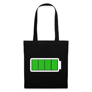 Battery - Fully charged | Energy - Tote Bag - black - Front