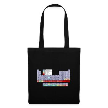 Tableau périodique Chimie - Sac en tissu - noir - Devant