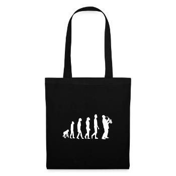 Saxophone Saxophonist Evolution - Tote Bag - black - Front