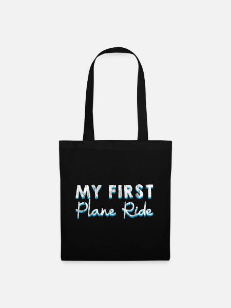 My First Plane Ride 28 - Stoffbeutel - Schwarz