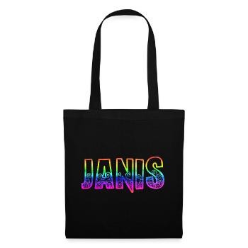 janis rs regenbogen - Stoffbeutel - Schwarz - Vorne