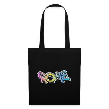 Rome Rome Italie Ville Graffiti Spray Sprayer - Sac en tissu - noir - Devant