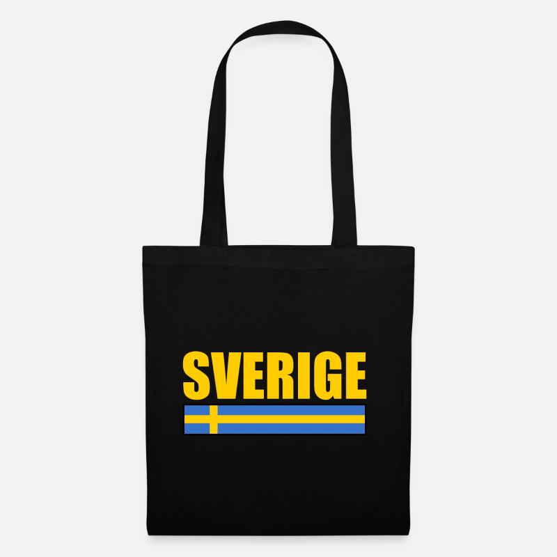sverige - Stoffbeutel - Schwarz