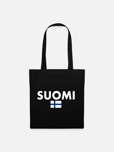 Suomi - Stoffbeutel - Schwarz