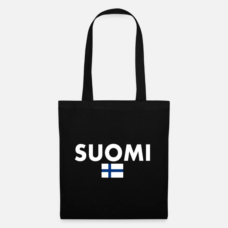 Suomi - Stoffbeutel - Schwarz