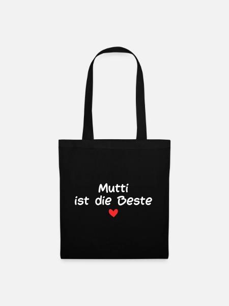 Mutti ist die Beste - Stoffbeutel - Schwarz