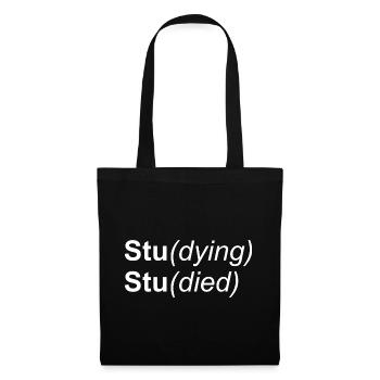 Study Funny T-Shirt - Tote Bag - black - Front